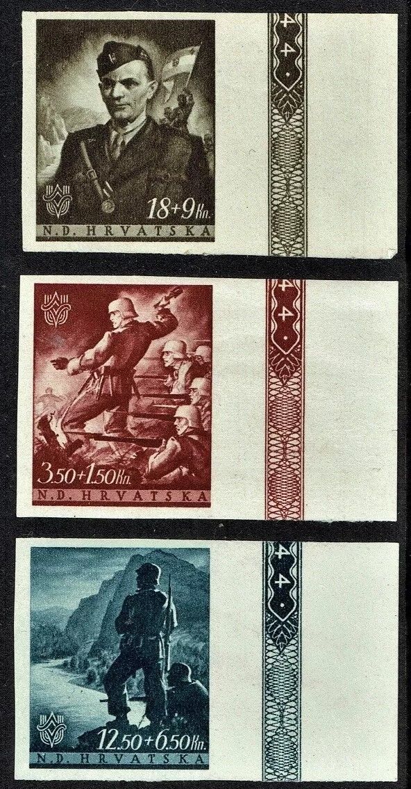 CROATIA 2WW 1944 3rd REICH - NDH, INDEPENDENCE ANNIVERSARY, MNH/MINT, COMPLETE SET