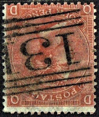 GB QUEEN VICTORIA, 1869, 4d VERMILION, Sg.94, Mi.24Z, Pl.11, DQ-QD, USED