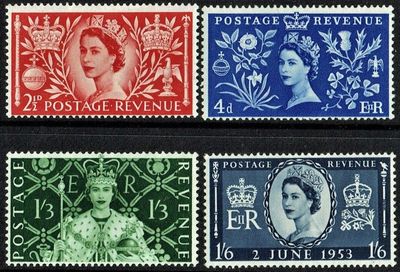 GB QUEEN ELIZABETH II, 1953, CORONATION, Sg.532-535, Mi.274-277, MNH