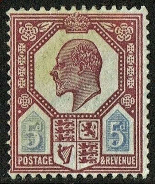 GB KING EDWARD VII, 1906, 5d DULL PURPLE & ULTRAMARINE, Sg.242a, Mi.110Ixb, MINT