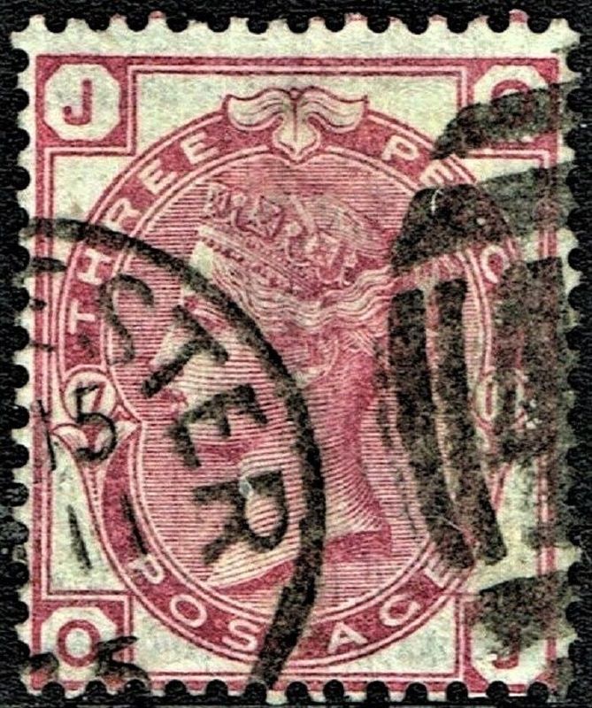 GB QUEEN VICTORIA, 1873, 3d ROSE, Pl.17, Sg.143, Mi.41, JO-OJ, Used