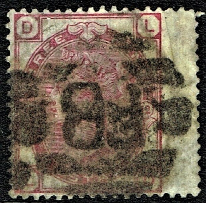 GB QUEEN VICTORIA, 1873, 3d ROSE, Pl.12, Sg.143, Mi.41, DL-LD, Used