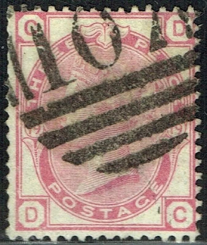 GB QUEEN VICTORIA, 1873, 3d ROSE, Pl.19, Sg.143, Mi.41, CD-DC, Used