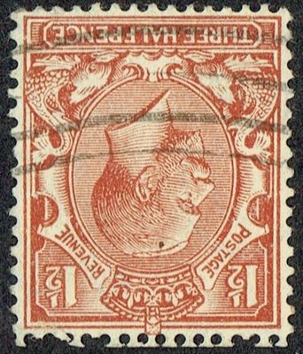 GB KING GEORGE V, 1912, NO WMK, 1½d RED-BROWN, Sg.362cW, Mi.129I, USED GB KING GEORGE V, 1912, NO WMK, 1½d RED-BROWN, Sg.362cW, Mi.129I, USED