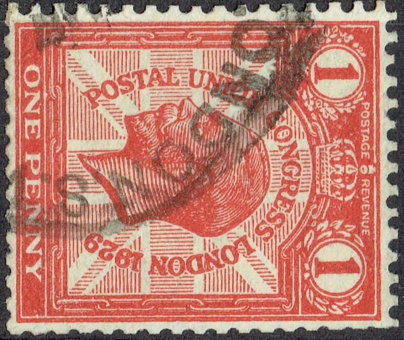 GB KING GEORGE V, 1929, ERRORS, NCom6f, 1d SCARLET, Sg.435a, Mi.171X, USED