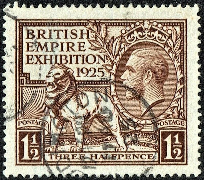 GB KING GEORGE V 1925, BRITISH EMPIRE EXHIBITION, 1½ BROWN, Sg.433, USED-FINE USED