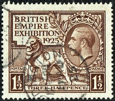 GB KING GEORGE V 1925, BRITISH EMPIRE EXHIBITION, 1½ BROWN, Sg.433, USED-FINE USED