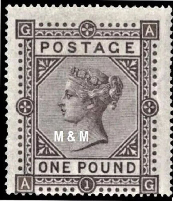 GB QUEEN VICTORIA 1882, £1 BROWN-LILAC, Pl.1, Sg.132, Mi.69y, GA-AG, MNH