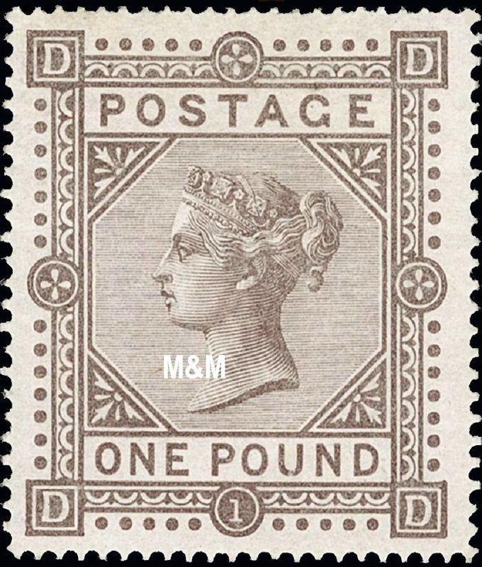 GB QUEEN VICTORIA 1882, £1 BROWN-LILAC, Pl.1, Sg.136, Mi.69x, DD-DD, MNH