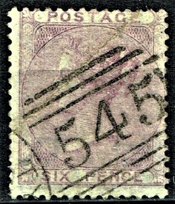GB QUEEN VICTORIA, 1856, 6d PALE LILAC, Sg.70, Mi.14v, Used