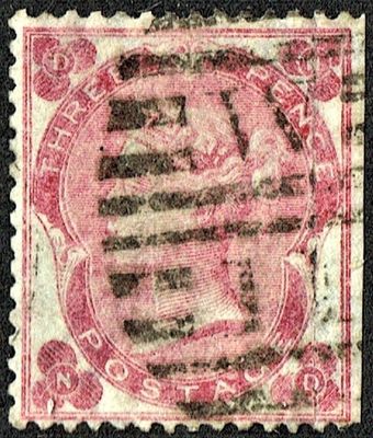 GB QUEEN VICTORIA, 1862, 3d BRIGHT CARMINE-ROSE, Sg.76, Mi.18Ib, DN/ND, USED