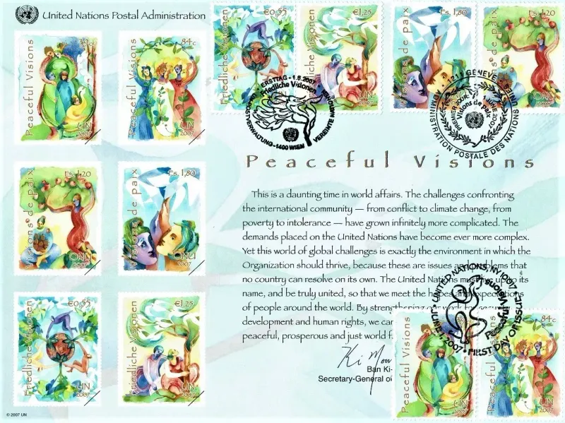 PEACEFUL VISION | UNITED NATIONS POSTAL ADMINISTRATION | 01.06.2007