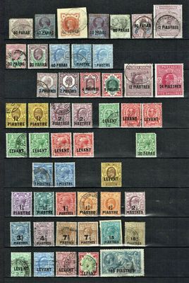 BRITISH OVERSEA 1885-1912, 50 STAMPS VICTORIA, EDVARD, GEORGE, MINT/U/FU