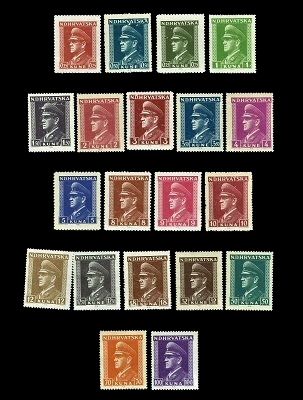 1943 CROATIA NDH, FULL SET SG112-131, Mi.128-147, MNH 1943 CROATIA NDH, FULL SET SG112-131, Mi.128-147, MNH