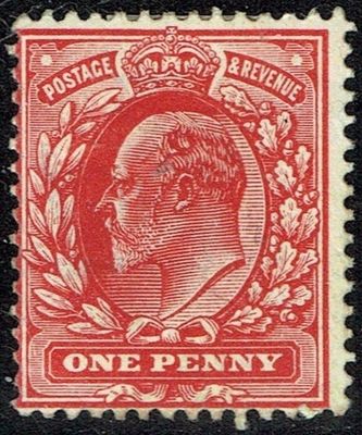 GB KING EDWARD VII, 1902, 1d RED, Sg.219, Mi.104A, MINT