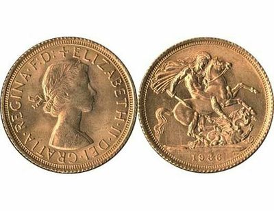 GB QUEEN ELIZABETH II 1966 FULL SOVEREIGN COIN GB QUEEN ELIZABETH II 1966 FULL SOVEREIGN COIN