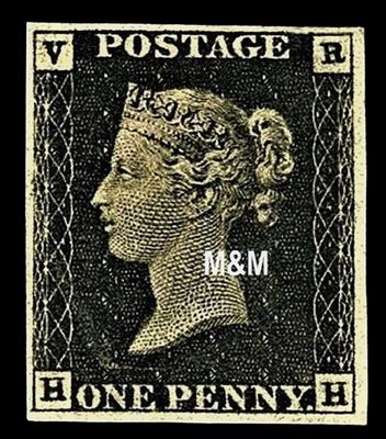GB QUEEN VICTORIA 1840, 1d BLACK PENNY, Sg.V1, Mi.V1, V-R, MNH