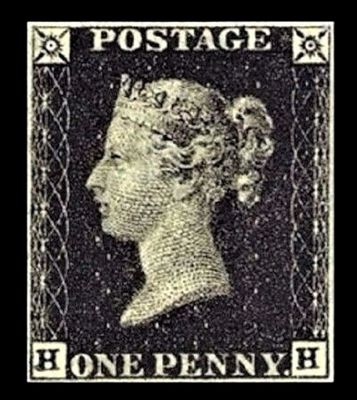 GB QUEEN VICTORIA 1840, BLACK PENNY, H-H, 4 MARGIN, MNH