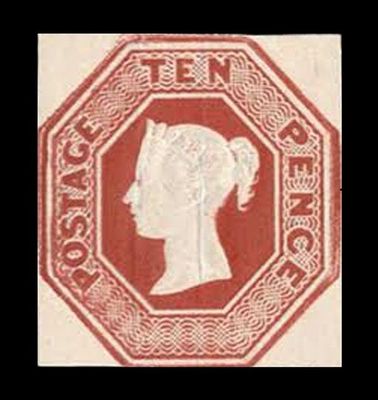 GB QUEEN VICTORIA 1848, 10d DEEP BROWN, Die 1, SG 57, Mi6, MNH