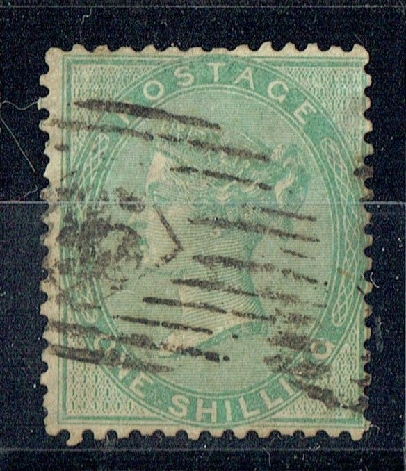 GB QUEEN VICTORIA, 1856, 1s PALE GREEN, SG72, Mi.15yb, Used