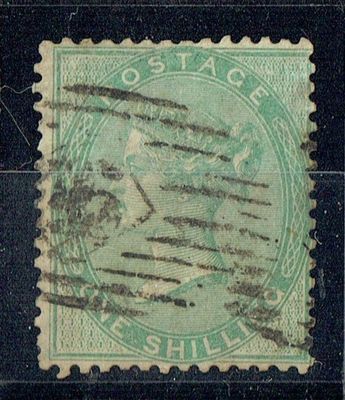 GB QUEEN VICTORIA, 1856, 1s PALE GREEN, SG72, Mi.15yb, Used