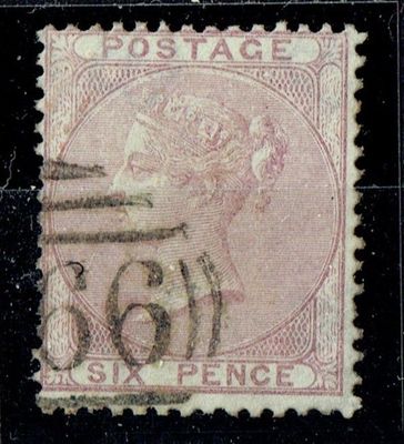 GB QUEEN VICTORIA, 1856, 6d PALE LILAC, SG70, Mi.14v, Used GB QUEEN VICTORIA, 1856, 6d PALE LILAC, SG70, Mi.14v, Used