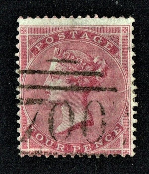 GB QUEEN VICTORIA 1857 £337.50, 4d ROSE-CARMINE, Mi.12, SG66a, FU/ VFU GB QUEEN VICTORIA 1857 £337.50, 4d ROSE-CARMINE, Mi.12, SG66a, FU/ VFU