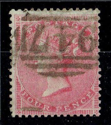 GB QUEEN VICTORIA, 1857, 4d ROSE CARMINE, SG66, Mi.13Zza, Used