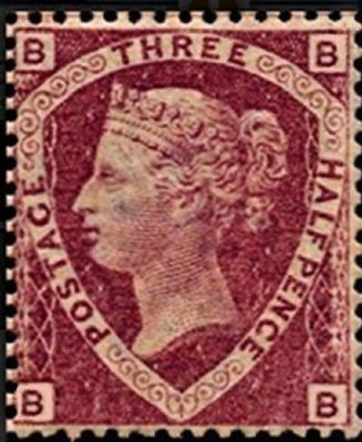 GB QUEEN VICTORIA, 1½d ROSE-RED, Sg.51, Pl.1, B-B/B-B, MNH