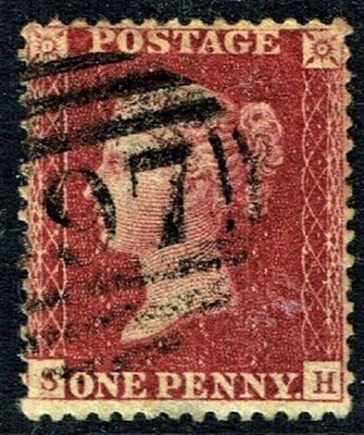 GB QUEEN VICTORIA 1861, 1d ROSE-RED, SG42/44, S-H, Used GB QUEEN VICTORIA 1861, 1d ROSE-RED, SG42/44, S-H, Used