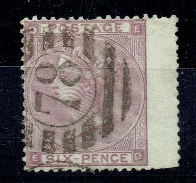 GB QUEEN VICTORIA 1862-1864, 6d LILAC, SG85, Pl.4, Mi.20Ib, HYPHEN, HAIR LINES, DE|ED, USED