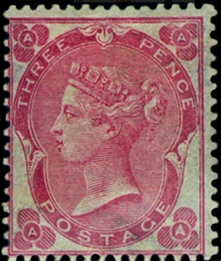 GB QUEEN VICTORIA, 1862, 3d DEEP CARMINE-ROSE, SG75, Pl.2, Mi.18, AA/AA, MNH-MINT