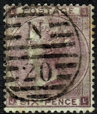 GB QUEEN VICTORIA 1862-1864, HYPHEN, 6d DEEP LILAC, SG83, Mi.20Ia, LJ/JL, USED