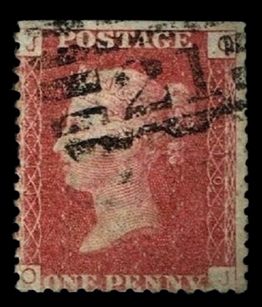 GB QUEEN VICTORIA 1864 1d Red-Brown, SG43, Pl.110, Mi.40, J-O/O-J, Used