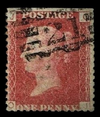 GB QUEEN VICTORIA 1864 1d Red-Brown, SG43, Pl.110, Mi.40, J-O/O-J, Used