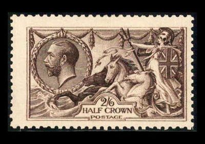 GB KING GEORGE V, 1913, 2s6d SEPIA-BROWN, RE-ENTRY, SG400, Signed, MNH