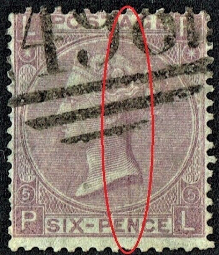 GB QUEEN VICTORIA, 1865, ERRORS, 6d LILAC, Pl.5, Sg.97, Mi.25b, With Hyphen, Used