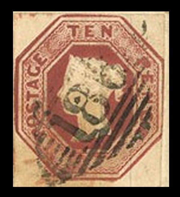 GB QUEEN VICTORIA 1854, 10d BROWN, SG57 Die 4, USED