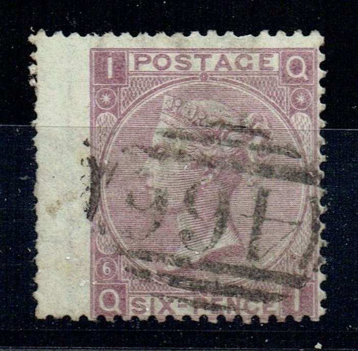 GB QUEEN VICTORIA 1867, 6d DEEP LILAC, SG105 Pl.6, Mi.29, IQ|QI, Hyphen, Used