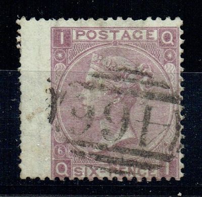GB QUEEN VICTORIA 1867, 6d DEEP LILAC, SG105 Pl.6, Mi.29, IQ|QI, Hyphen, Used