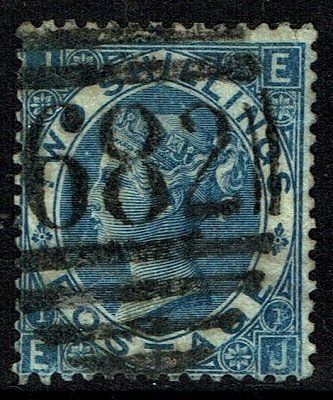 GB QUEEN VICTORIA 1867, 2s DULL BLUE Mi34, SG118, Pl.1, FU/ VFU GB QUEEN VICTORIA 1867, 2s DULL BLUE Mi34, SG118, Pl.1, FU/ VFU