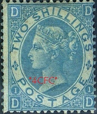 GB QUEEN VICTORIA 1867-80 SG Cat.£4200.00, 2s MILKY BLUE Mi34c, SG119, MNH GB QUEEN VICTORIA 1867-80 SG Cat.£4200.00, 2s MILKY BLUE Mi34c, SG119, MNH