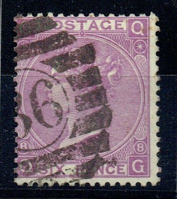 GB QUEEN VICTORIA 1869, 6d DULL VIOLET SG108, Pl.8, Mi.30, GQ|QG, NO HYPHEN, USED