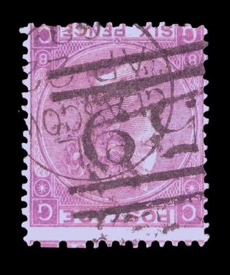 GB QUEEN VICTORIA 1869, 6d DULL VIOLET, Pl.8, SG 108Wi, Mi.30, NO HYPHEN, USED GB QUEEN VICTORIA 1869, 6d DULL VIOLET, Pl.8, SG 108Wi, Mi.30, NO HYPHEN, USED