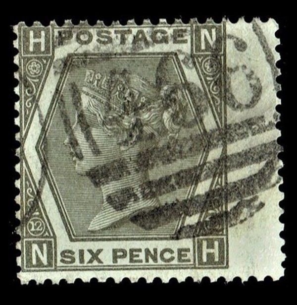 GB QUEEN VICTORIA 1873, 6d GREY, Pl.12, SG125, Mi.39, HN|NH, USED/ FU
