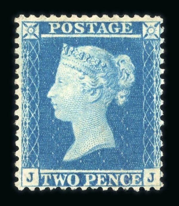 GB QUEEN VICTORIA 1854, 2d BLUE, SG23 Pl.4, J-J, MINT