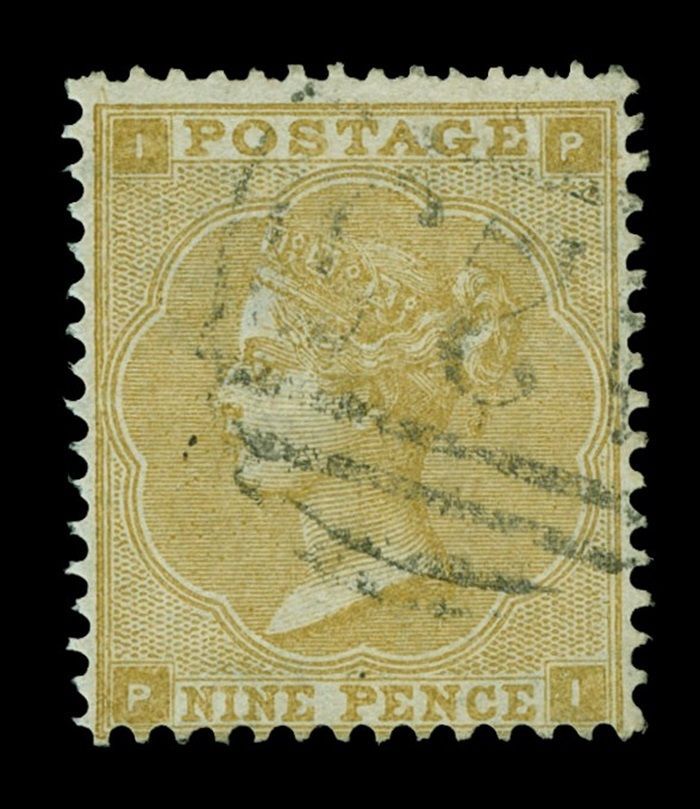 GB QUEEN VICTORIA 1862, 9d YELLOWISH-BROWN, SG86, Pl.2, FINE USED