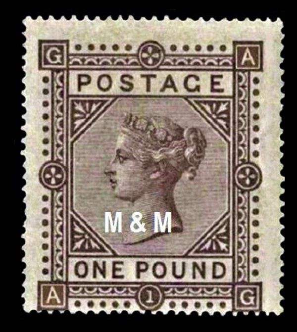 GB QUEEN VICTORIA 1878, £1 BROWN-LILAC, SG129 Pl.1, GA|AG, MNH GB QUEEN VICTORIA 1878, £1 BROWN-LILAC, SG129 Pl.1, GA|AG, MNH