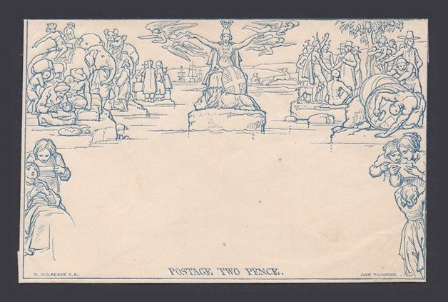 GB QUEEN VICTORIA 1840, 2d MULREADY ENVELOPE, UNUSED