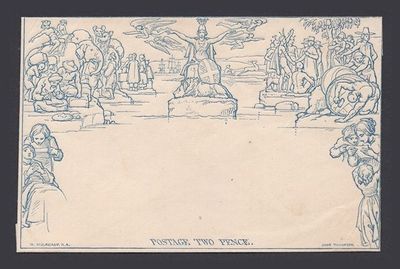 GB QUEEN VICTORIA 1840, 2d MULREADY ENVELOPE, UNUSED